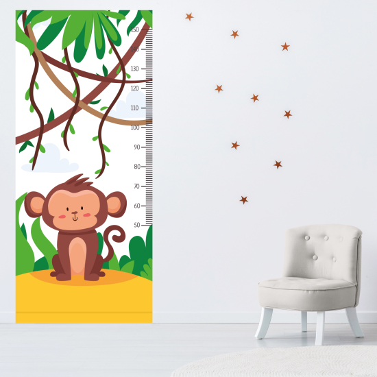 Stickers Toise Pour Mesure Enfants - Singe