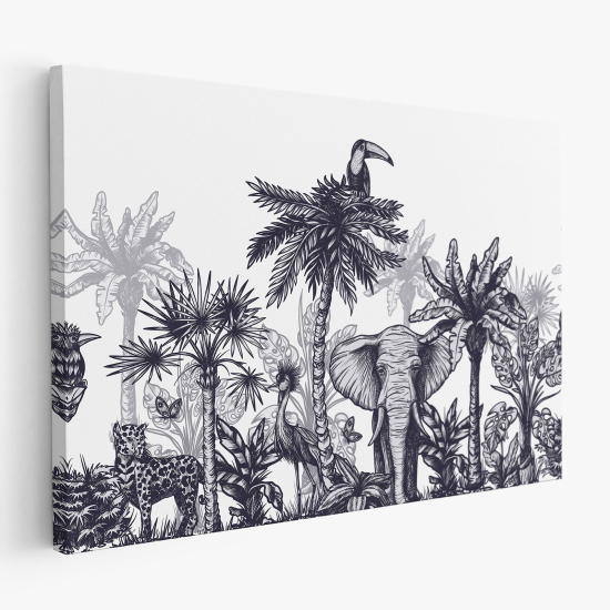 Tableau toile - Animaux de la Jungle