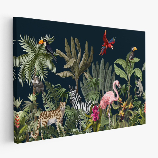 Tableau toile - Animaux de la Jungle