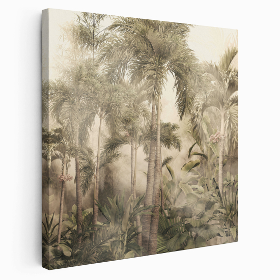 Tableau toile Carré - Forêt tropicale