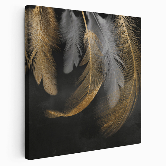 Tableau toile Carré - Plumes