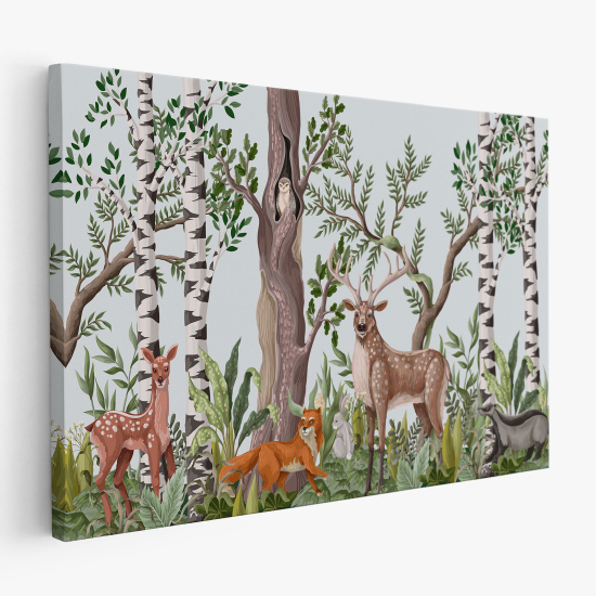 Tableau toile Enfants - Animaux de la Forêt