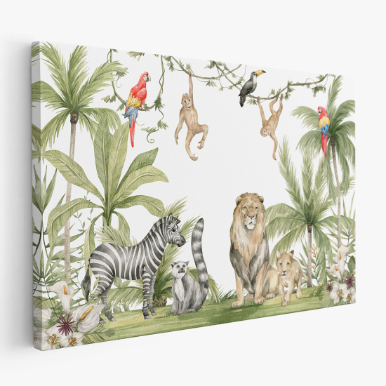 Tableau toile Enfants - Animaux de la Jungle