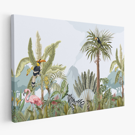 Tableau toile Enfants - Animaux de la Jungle