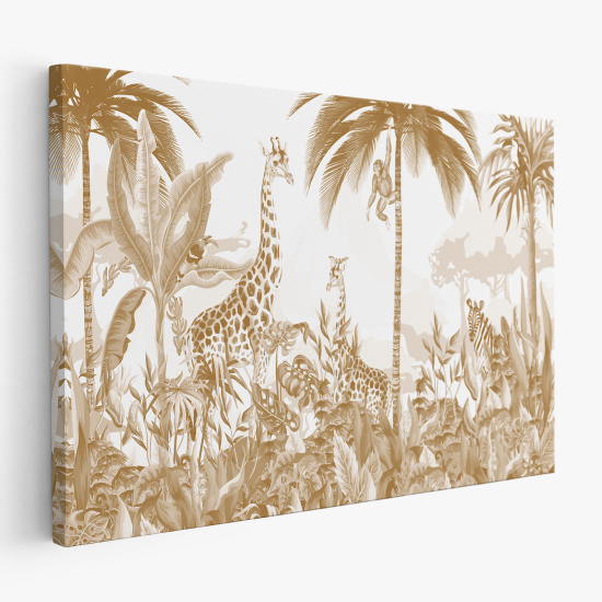 Tableau toile Enfants - Animaux de la Jungle