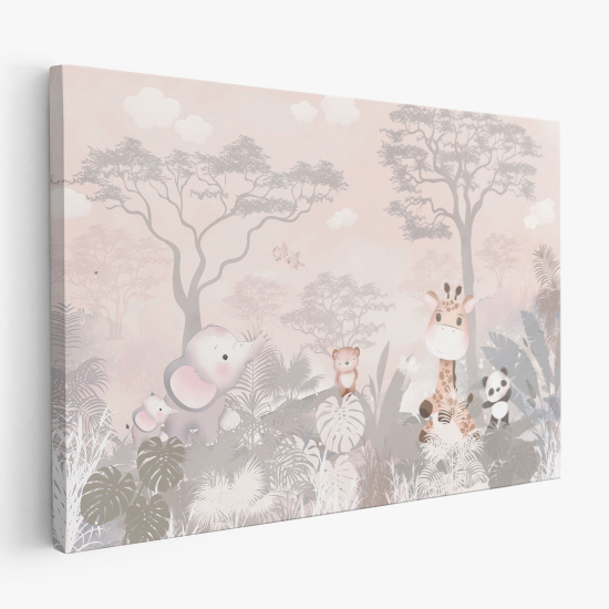 Tableau toile Enfants - Animaux de la Jungle