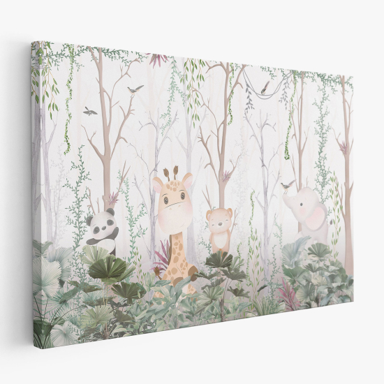 Tableau toile Enfants - Animaux de la Jungle