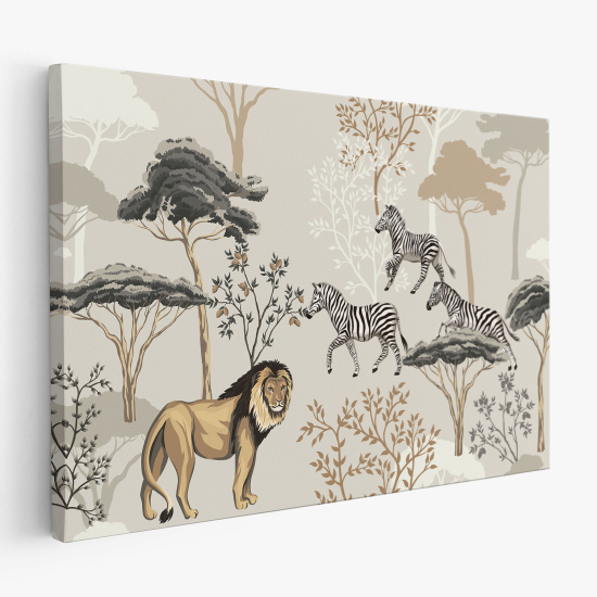 Tableau toile Enfants - Animaux de la Jungle