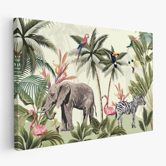 Tableau toile Enfants - Animaux de la Jungle