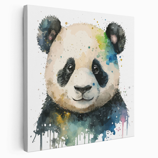 Tableau toile Enfants Carré - Panda