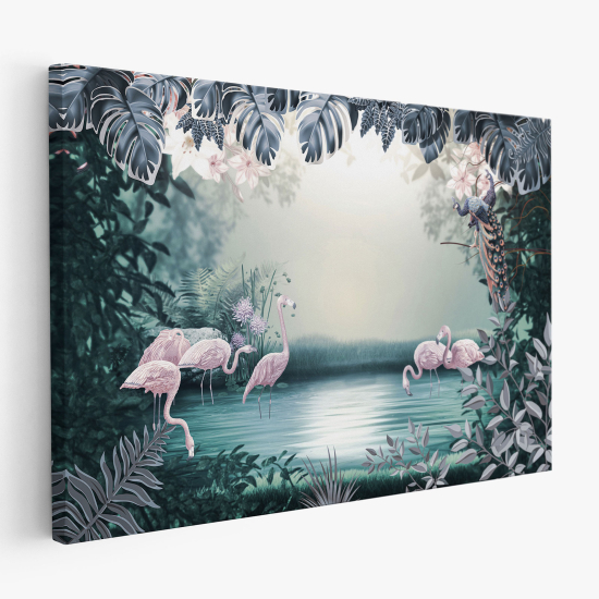 Tableau toile Enfants - Flamants Roses