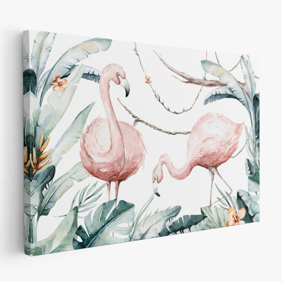 Tableau toile Enfants - Flamants Roses