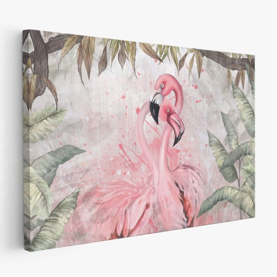 Tableau toile Enfants - Flamants Roses