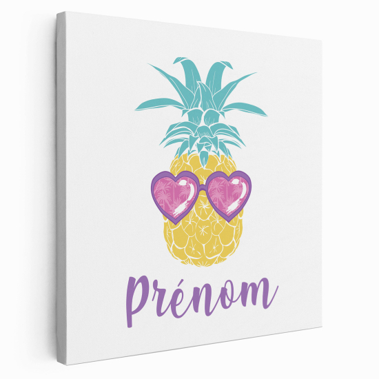 Tableau toile enfants personnalisée avec prénom - Ananas