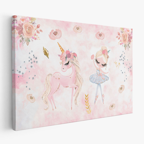 Tableau toile Enfants - Princesse Licorne