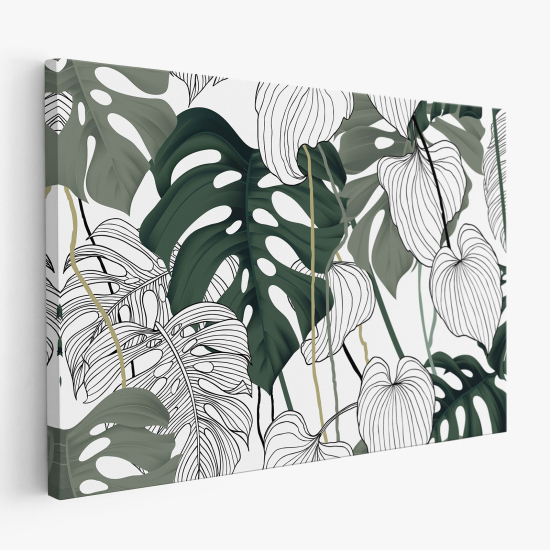 Tableau toile - Feuilles Tropicales