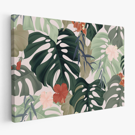 Tableau toile - Feuilles Tropicales