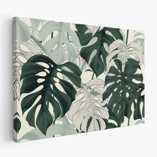 Tableau toile - Feuilles Tropicales