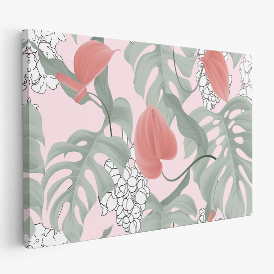 Tableau toile - Feuilles Tropicales