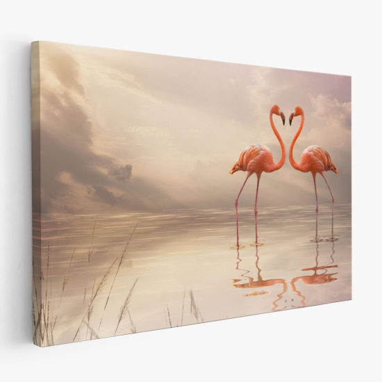 Tableau toile - Flamants Roses