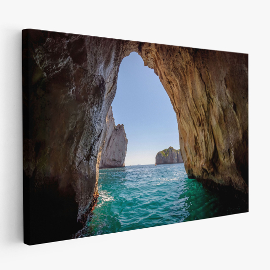 Tableau toile - Grotte en mer