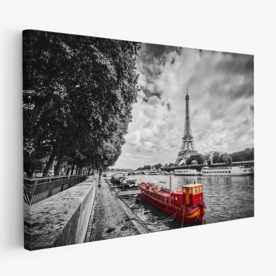 Tableau toile - Paris Tour Eiffel la seine