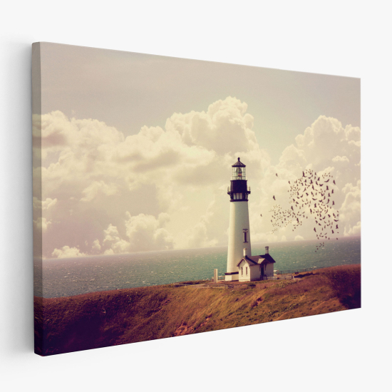 Tableau toile - Phare en bord de mer