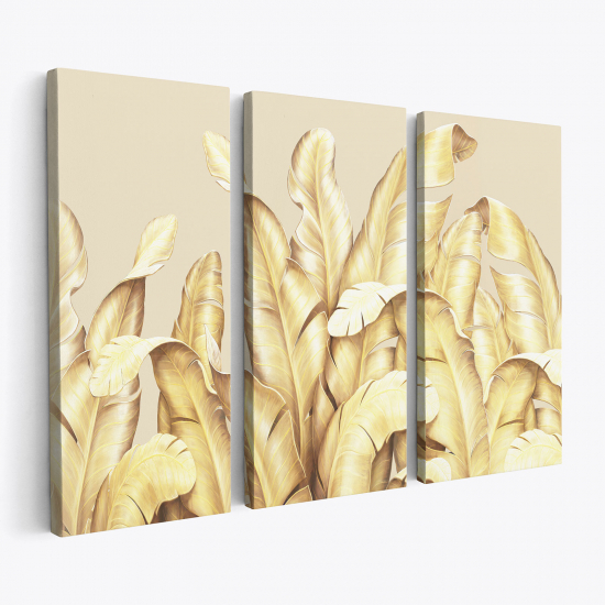 Tableau triptyque - Feuilles tropicales