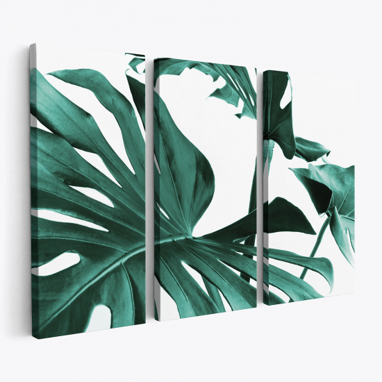 Tableau triptyque - Feuilles Tropicales Monstera