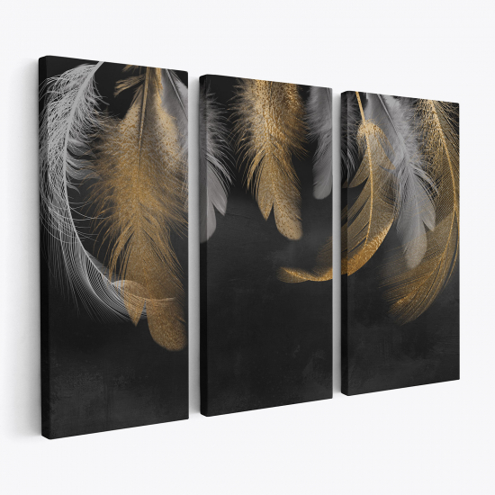 Tableau triptyque - Plumes