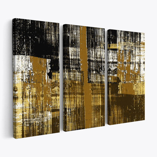 Tableau triptyque sur toile - Abstrait