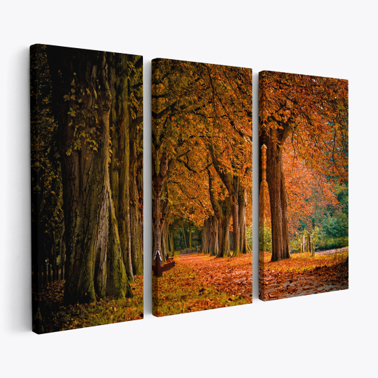 Tableau triptyque sur toile - Automne