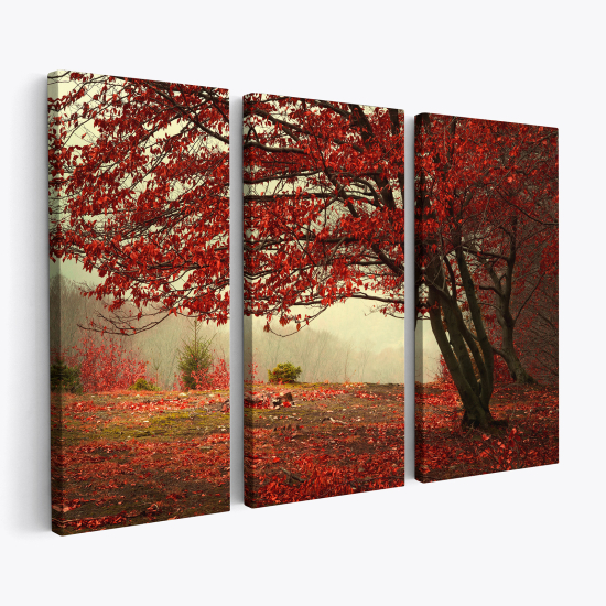 Tableau triptyque sur toile - Automne