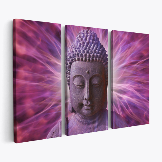 Tableau triptyque sur toile - Bouddha