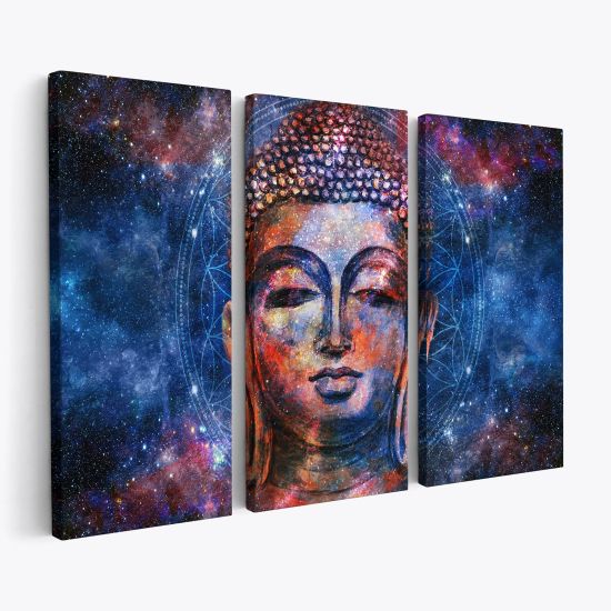 Tableau triptyque sur toile - Bouddha