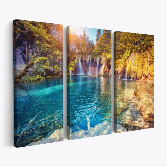 Tableau triptyque sur toile - Cascades