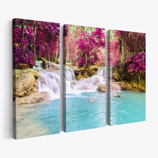 Tableau triptyque sur toile - Cascades