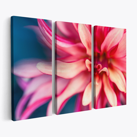 Tableau triptyque sur toile - Fleurs