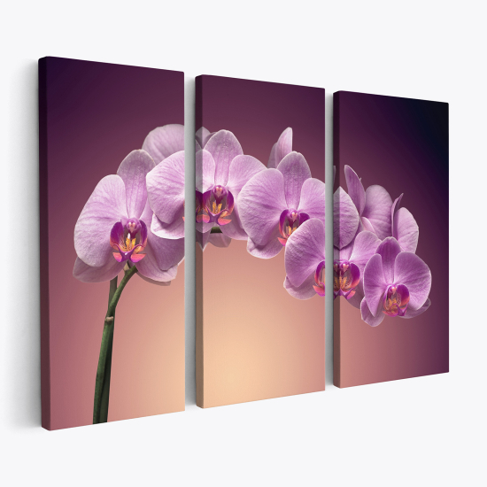 Tableau triptyque sur toile - Orchidées