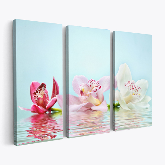 Tableau triptyque sur toile - Orchidées