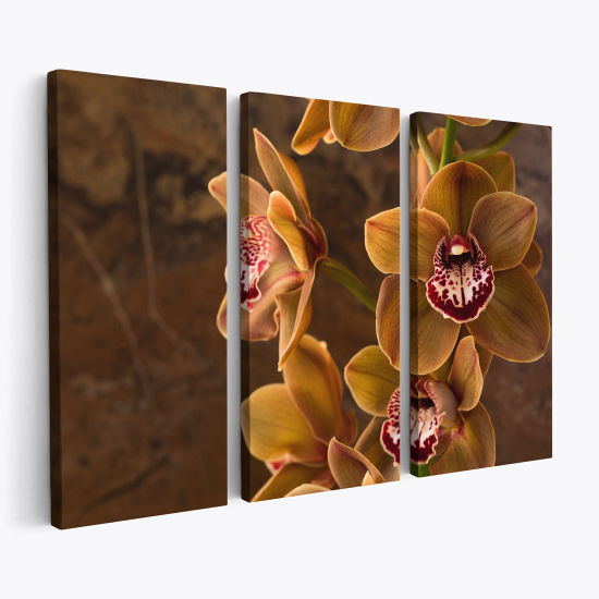 Tableau triptyque sur toile - Orchidées