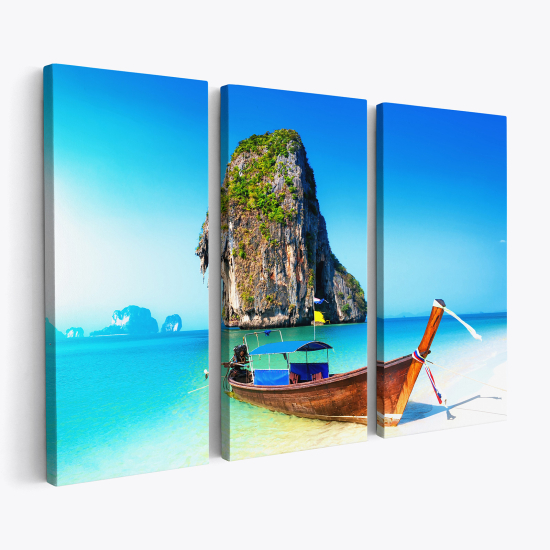 Tableau triptyque sur toile - Paradisiaque Phuket Thaïlande