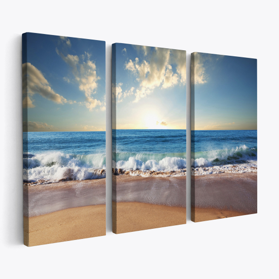 Tableau triptyque sur toile - Plage