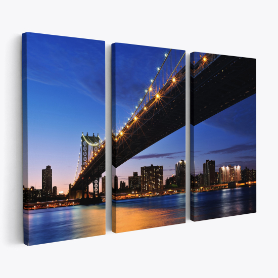 Tableau triptyque sur toile - Pont New York