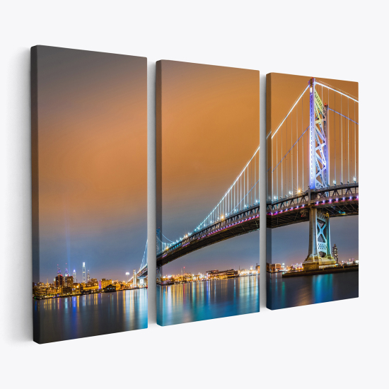 Tableau triptyque sur toile - Pont New York