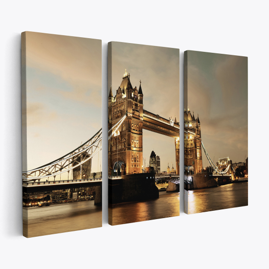 Tableau triptyque sur toile - Tower Bridge Londres