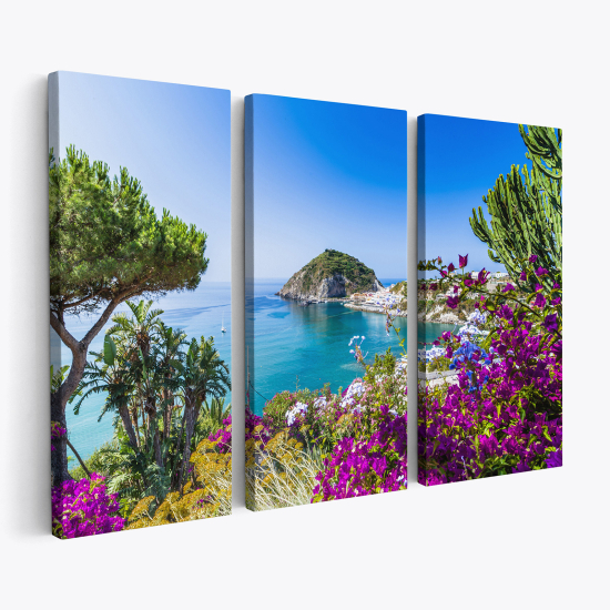 Tableau triptyque sur toile - Vue sur la mer