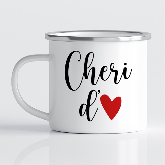 Tasse - Mug Émaillé - Chérie d'amour