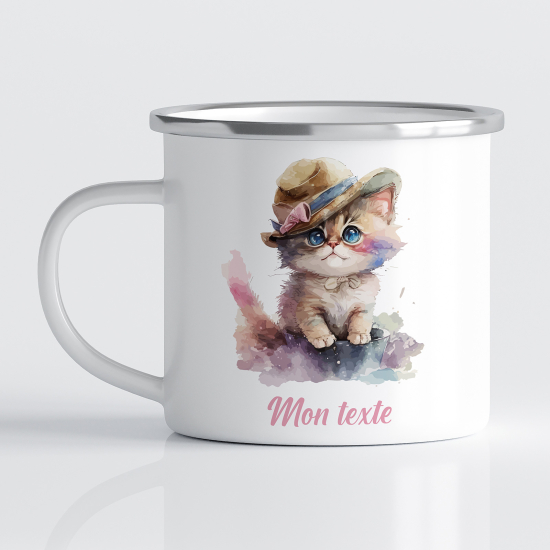 Tasse - Mug Émaillé Enfants - Chaton