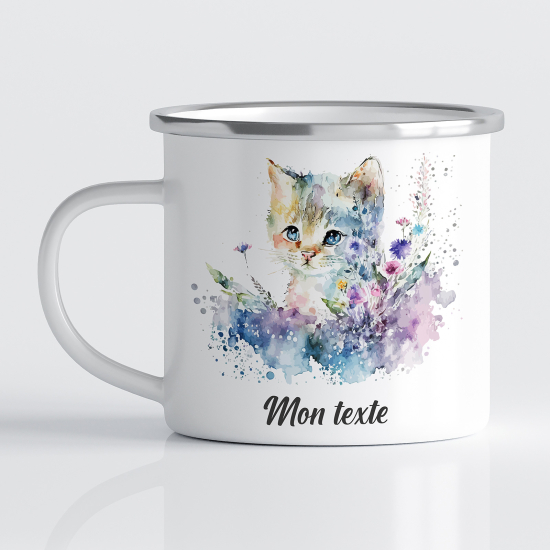 Tasse - Mug Émaillé Enfants - Chaton